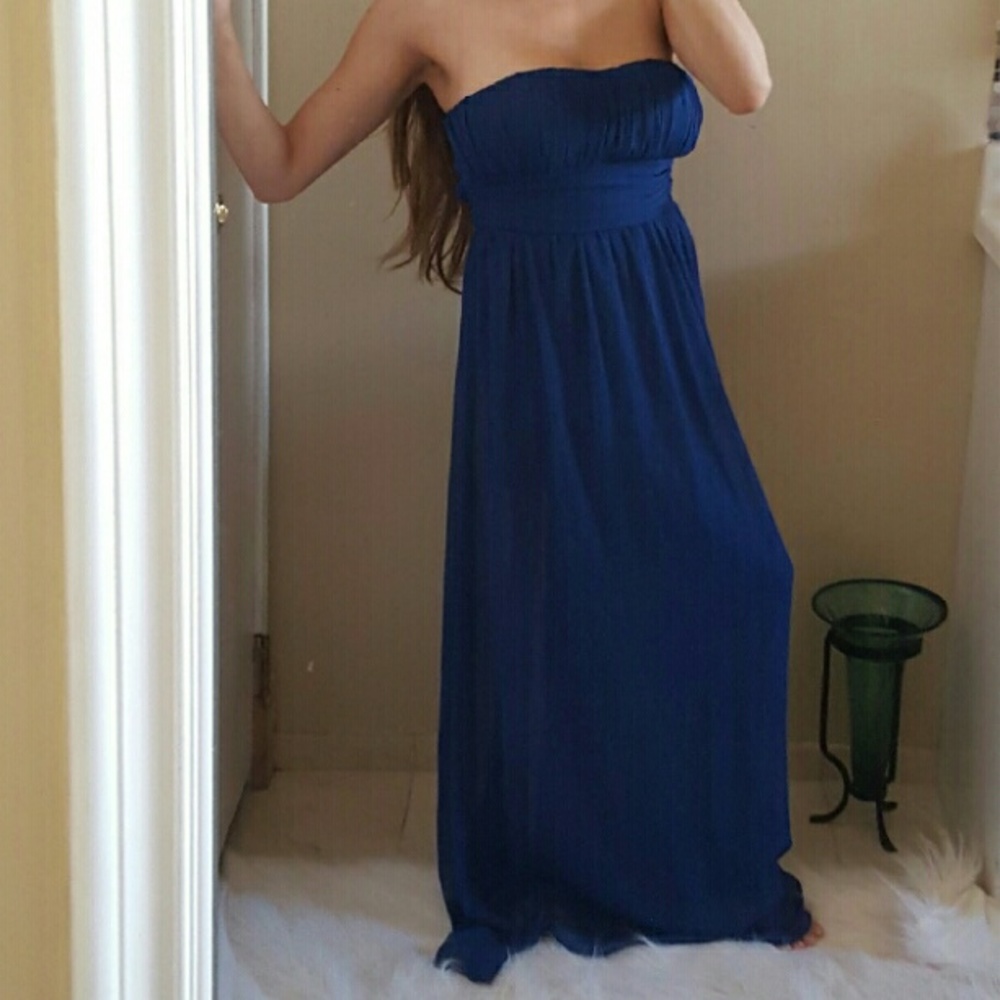 Forever Small Blue Cocktail Dress Formal Strapless
